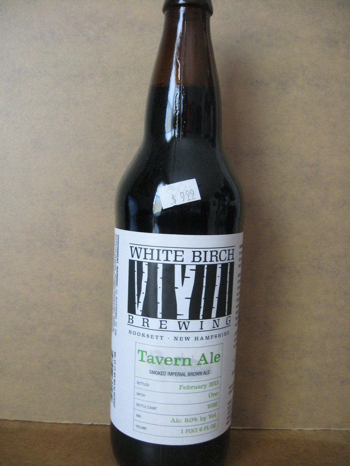 White Birch Tavern Ale – Honest Booze Reviews
